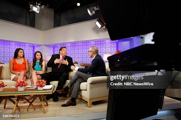 Ciara Schirripa, Bria Schirripa, Steve Schirripa and Matt Lauer appear on NBC News' "Today" show --