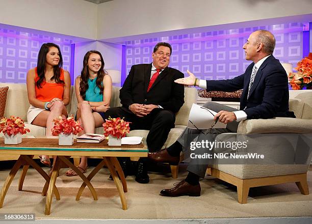 Ciara Schirripa, Bria Schirripa, Steve Schirripa and Matt Lauer appear on NBC News' "Today" show --