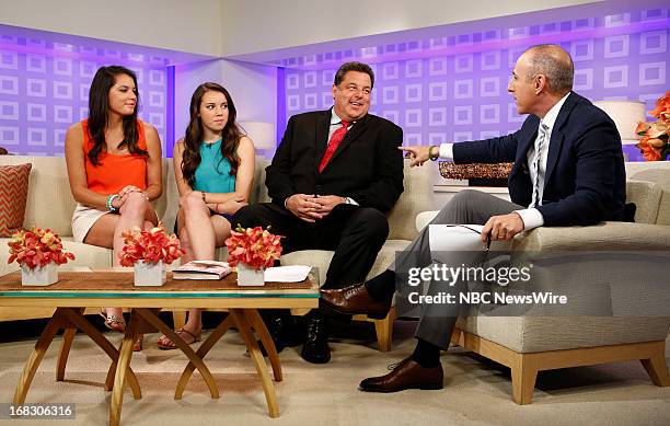 Ciara Schirripa, Bria Schirripa, Steve Schirripa and Matt Lauer appear on NBC News' "Today" show --