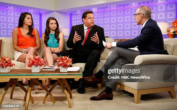 Ciara Schirripa, Bria Schirripa, Steve Schirripa and Matt Lauer appear on NBC News' "Today" show --