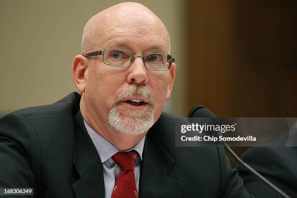 State Department foreign service officer and former deputy chief of mission/charge d'affairs in Libya, Gregory Hicks testifies before the House...