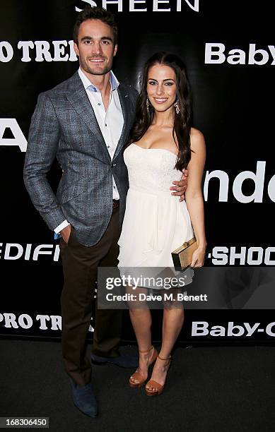 Thom Evans and Jessica Lowndes attend as Casio London celebrate the 1st birthday of their Covent Garden store on May 8, 2013 in London, England.