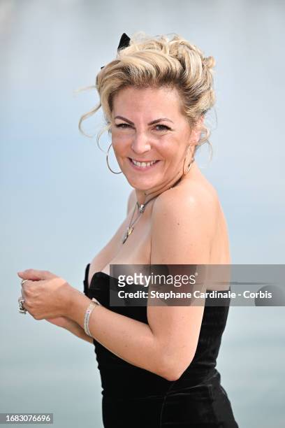 Anne-Elisabeth Blateau attends the "Mère Indigne" photocall during the 25th La Rochelle Fiction Festival on September 15, 2023 in La Rochelle, France.