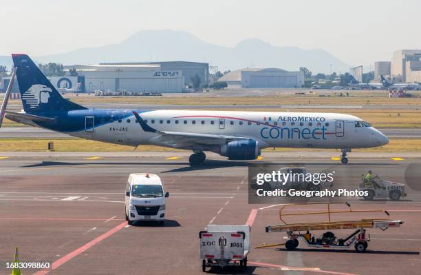 AeroMexico Connect Embraer E190LR plane, Terminal 1, Benito Juarez International Airport, Mexico City, Mexico.