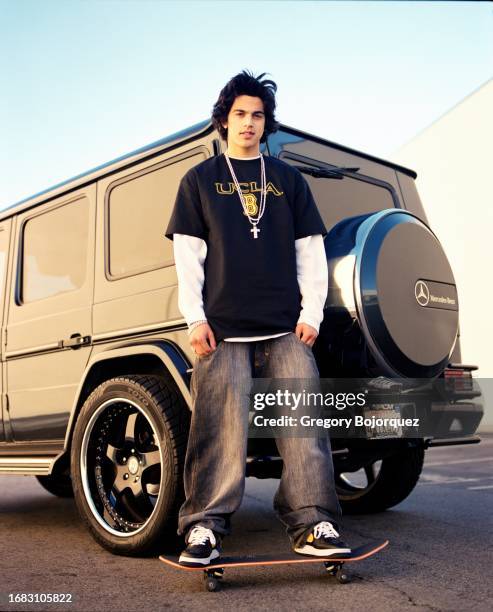 Professional skateboarder Paul Rodriguez Jr in December, 2004 in Studio City, California.