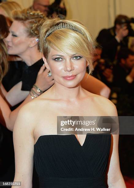 Michelle Williams attends the Costume Institute Gala for the "PUNK: Chaos to Couture" exhibition at the Metropolitan Museum of Art on May 6, 2013 in...