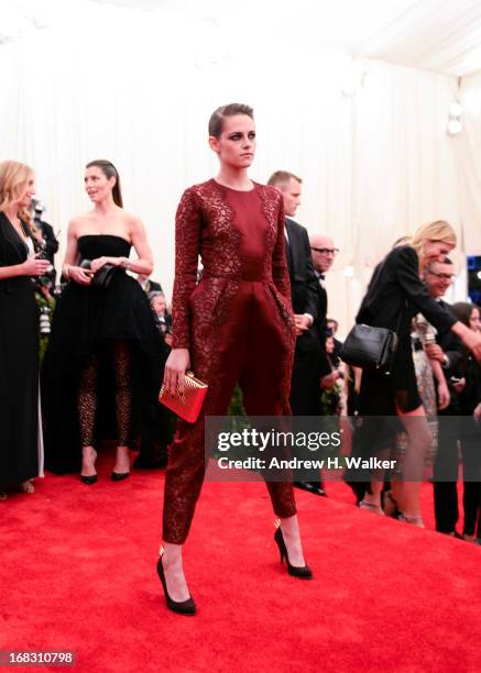 Kristen Stewart attends the Costume Institute Gala for the "PUNK: Chaos to Couture" exhibition at the Metropolitan Museum of Art on May 6, 2013 in...
