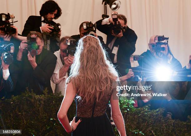 Taylor Swift attends the Costume Institute Gala for the "PUNK: Chaos to Couture" exhibition at the Metropolitan Museum of Art on May 6, 2013 in New...