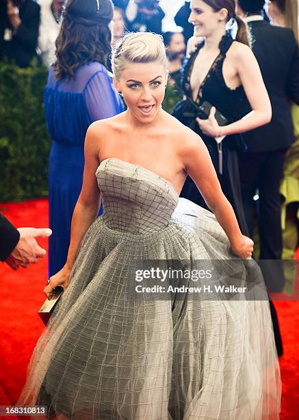 Julianne Hough attends the Costume Institute Gala for the "PUNK: Chaos to Couture" exhibition at the Metropolitan Museum of Art on May 6, 2013 in New...