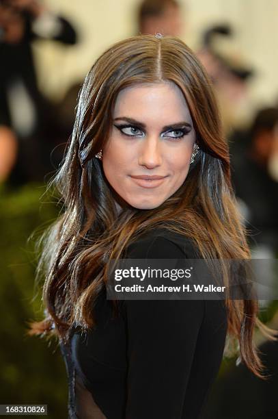 Allison Williams attends the Costume Institute Gala for the "PUNK: Chaos to Couture" exhibition at the Metropolitan Museum of Art on May 6, 2013 in...
