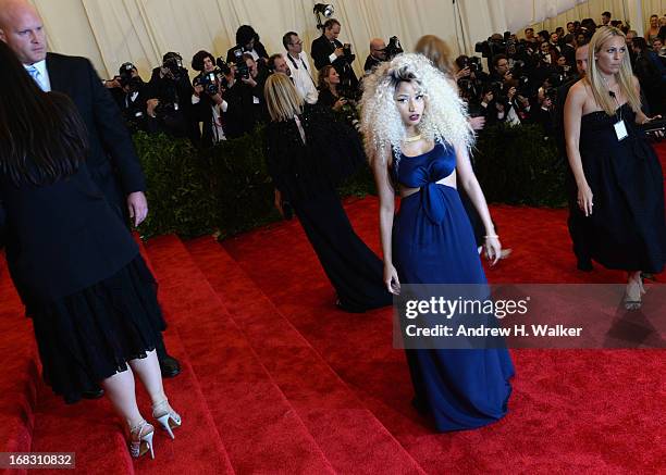 Nicki Minaj attends the Costume Institute Gala for the "PUNK: Chaos to Couture" exhibition at the Metropolitan Museum of Art on May 6, 2013 in New...