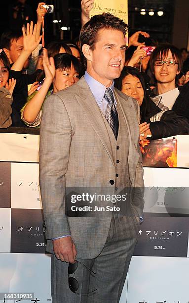 Tom Cruise attends the 'Oblivion' Japan Premiere at Roppongi Hills on May 8, 2013 in Tokyo, Japan. The film will open on May 31 in Japan.