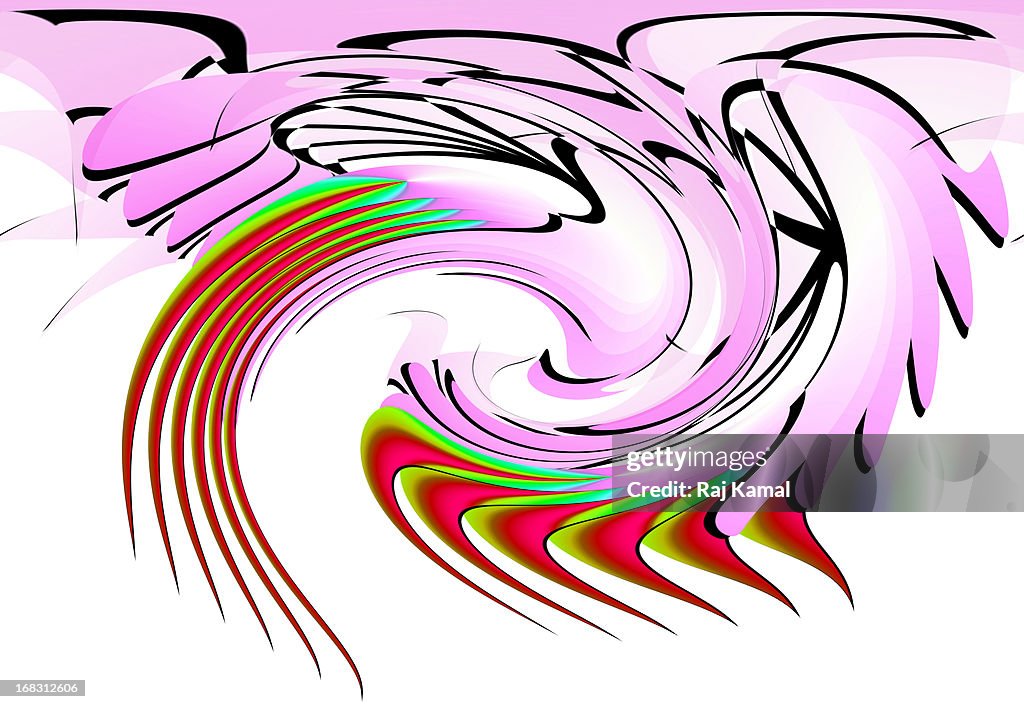 Abstract Swirling Coloured Background Design.