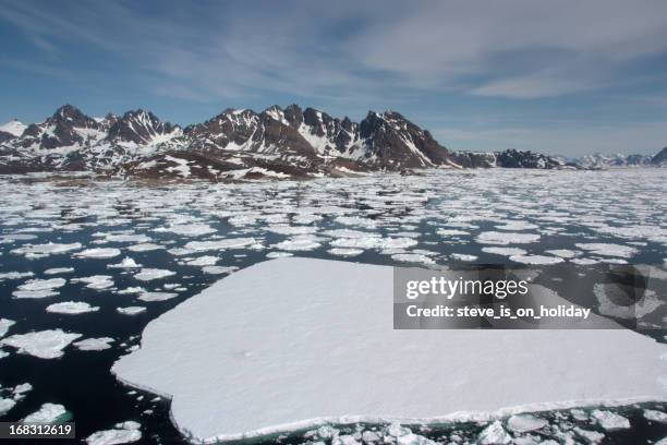 sea ice - greenland stockfoto's en -beelden