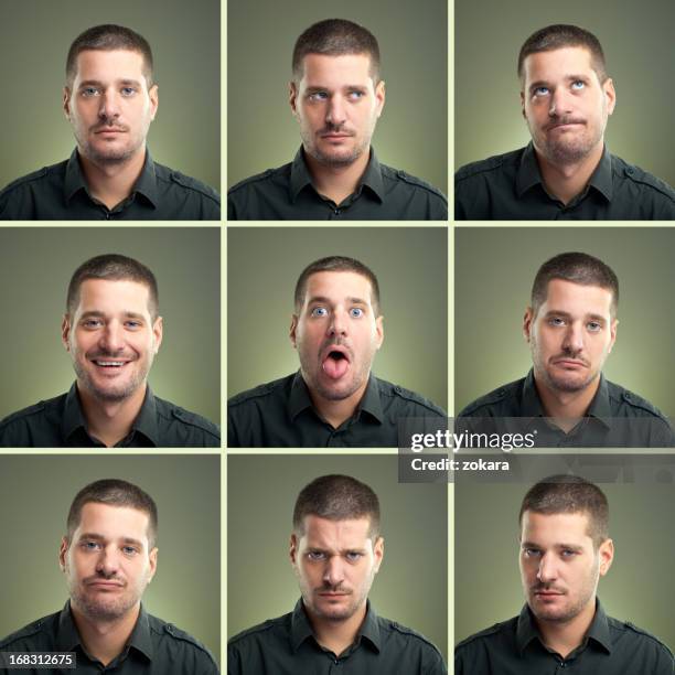 expressions du visage - happy sad photos et images de collection