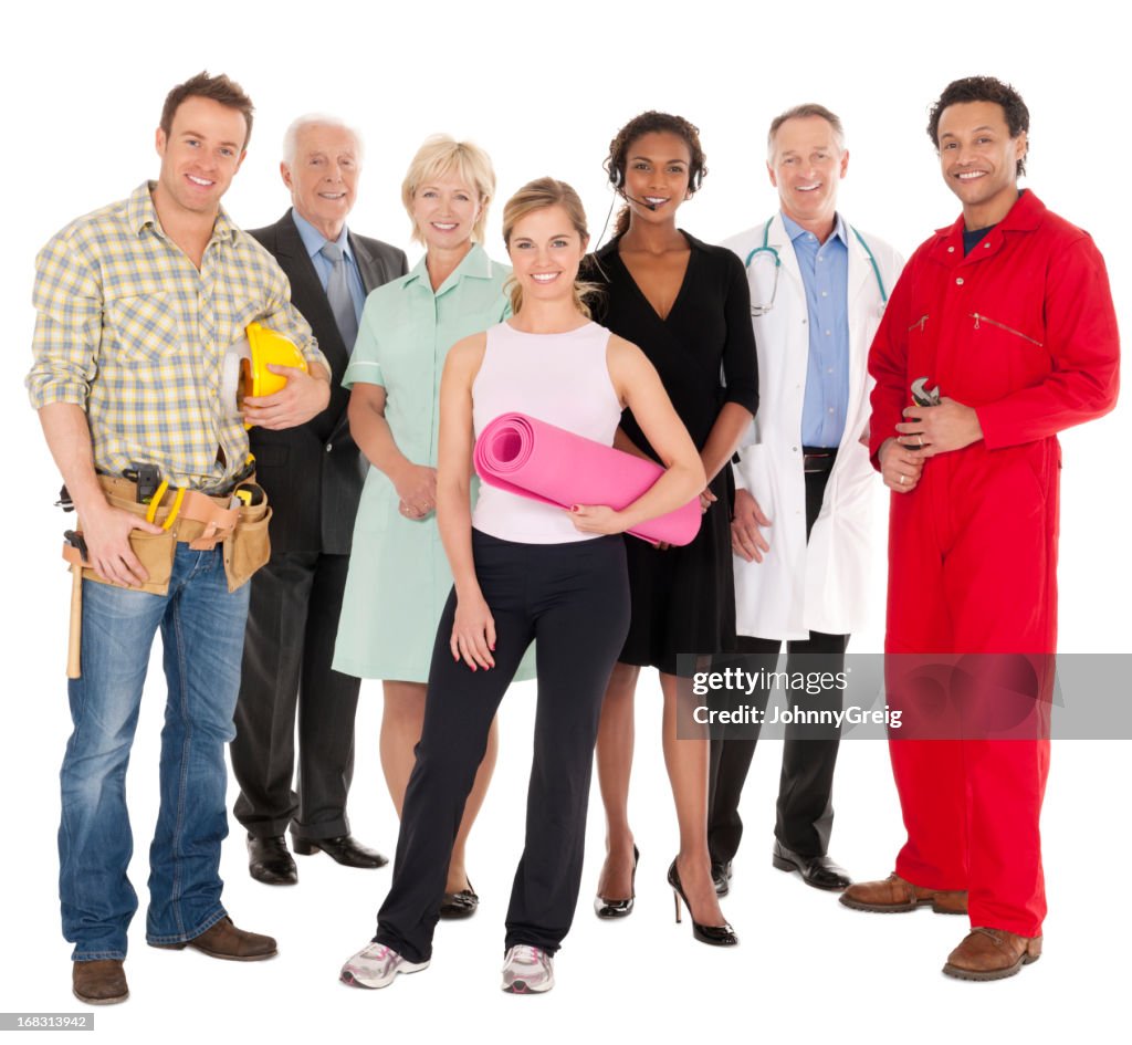 Versatile Workforce Diverse Workforce Portrait Isolated High-Res Stock Photo - Getty Images