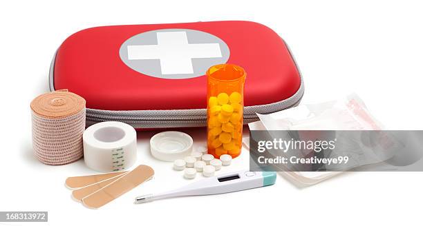 first aid kit - kit stock pictures, royalty-free photos & images