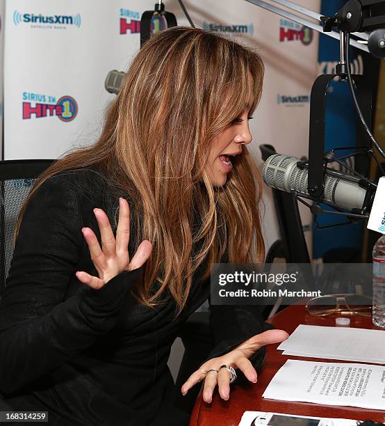 Jennifer Lopez visits at SiriusXM Studios on May 8, 2013 in New York City.