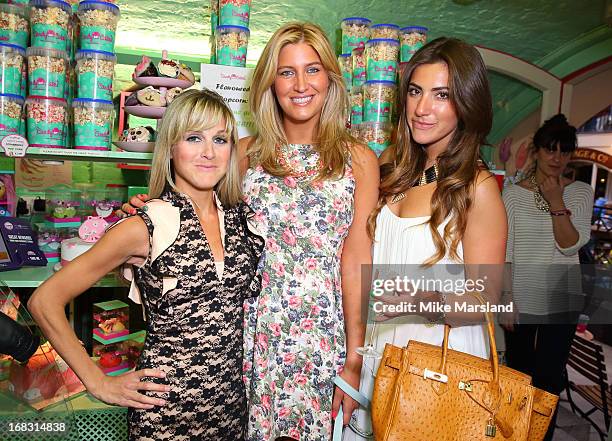 Nikki Grahame, Cheska Hull and Gabriella Ellis attend the Blue Cross tea party on May 8, 2013 in London, England.