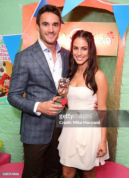 Thom Evans and Jessica Lowndes attend the Blue Cross tea party on May 8, 2013 in London, England.