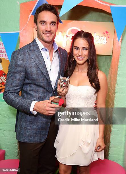 Thom Evans and Jessica Lowndes attend the Blue Cross tea party on May 8, 2013 in London, England.