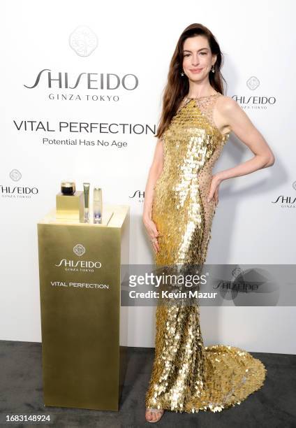 Announces Anne Hathaway as new VITAL PERFECTION Global Ambassador on September 13, 2023 in New York City.