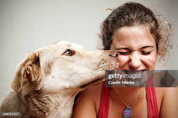 my dog - people kissing bildbanksfoton och bilder