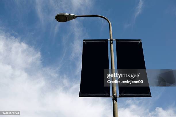 streetlight banner - citylight stockfoto's en -beelden