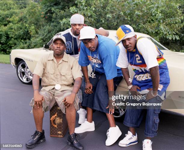 Hip-hop artists Big Boi, Khujo, C-Bone and T-Mo in July, 2003 in Atlanta, Georgia.