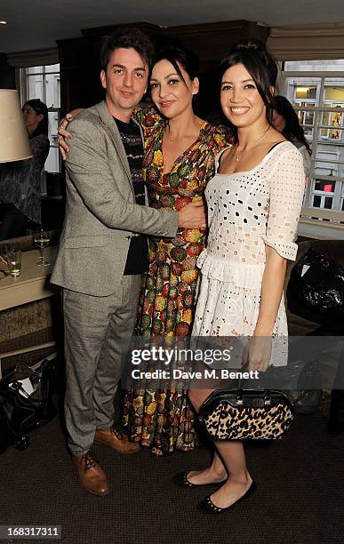 Danny Goffey, Pearl Lowe and Daisy Lowe attend a book launch party for "Pearl Lowe's Vintage Craft: 50 Craft Projects and Home Styling Advice" by...