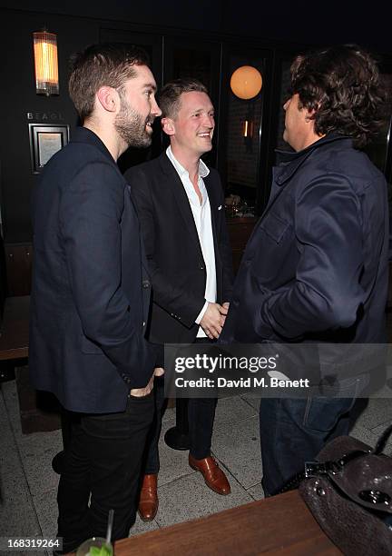 Kieran and Danny Clancy attend the BLK DNM Dinner with Johan Lindeberg and Kim Sion at Beagle Restaurant on May 8, 2013 in London, England.