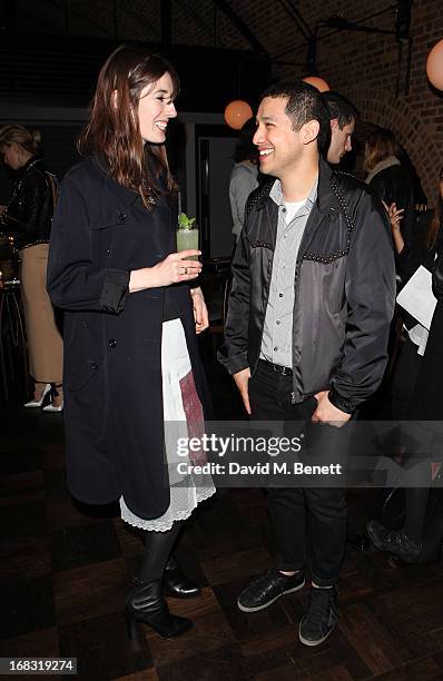 Araminta Markes and Alex Shah attend the BLK DNM Dinner with Johan Lindeberg and Kim Sion at Beagle Restaurant on May 8, 2013 in London, England.