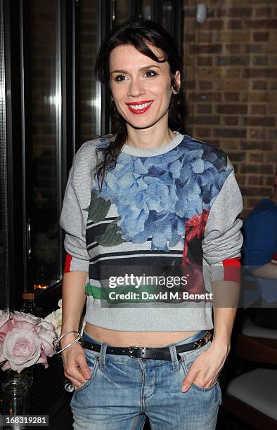 Lara Bohinc attends the BLK DNM Dinner with Johan Lindeberg and Kim Sion at Beagle Restaurant on May 8, 2013 in London, England.