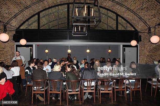 General view at the BLK DNM Dinner with Johan Lindeberg and Kim Sion at Beagle Restaurant on May 8, 2013 in London, England.