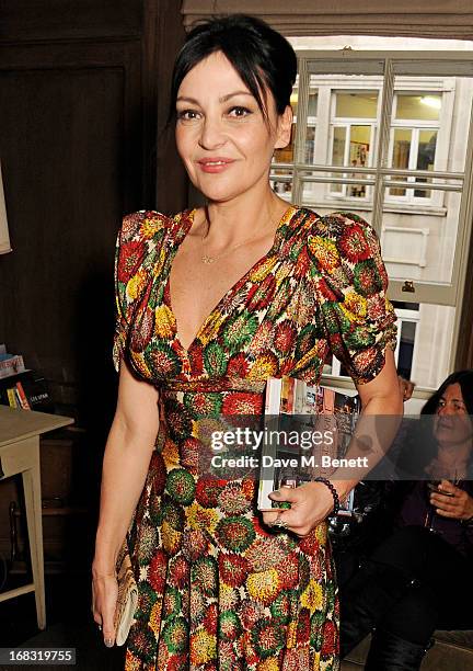 Pearl Lowe attends a book launch party for "Pearl Lowe's Vintage Craft: 50 Craft Projects and Home Styling Advice" by Pearl Lowe at Soho House on May...