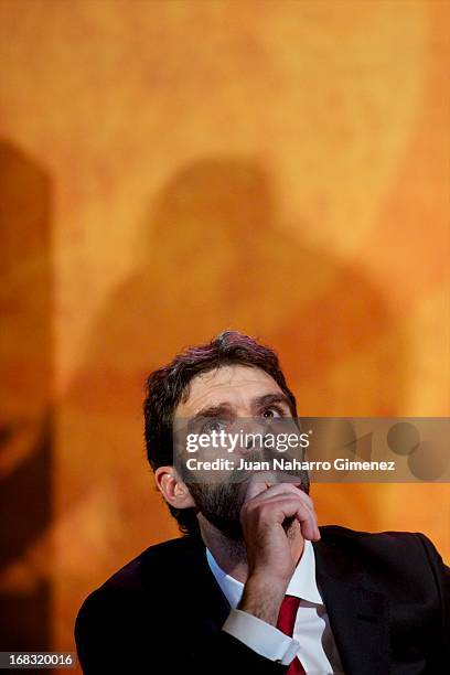 Spanish bullfighter Jose Tomas receives Paquiro Award 2013 at Bolsa of Madrid on May 8, 2013 in Madrid, Spain.