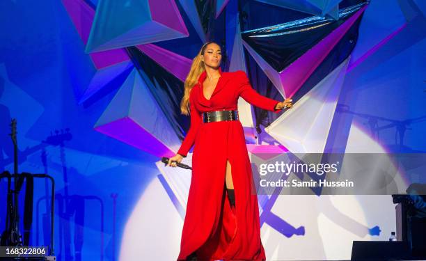 Leona Lewis performs live on stage at the Royal Albert Hall on May 8, 2013 in London, England.