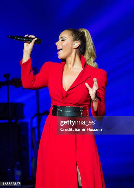 Leona Lewis performs live on stage at the Royal Albert Hall on May 8, 2013 in London, England.