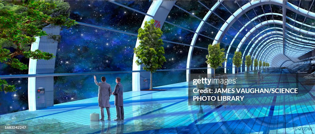 Space colony, illustration