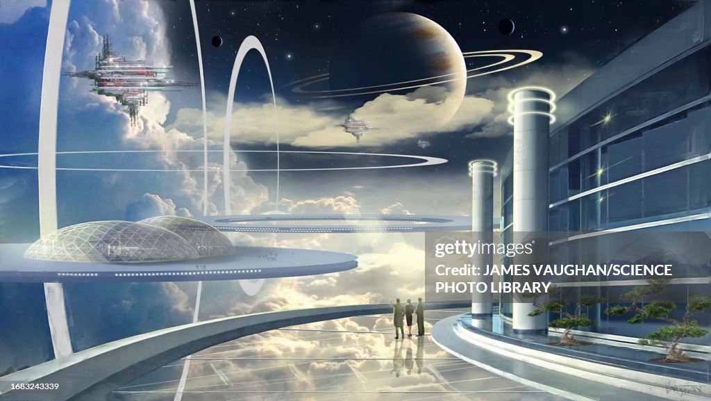 Space colony, illustration