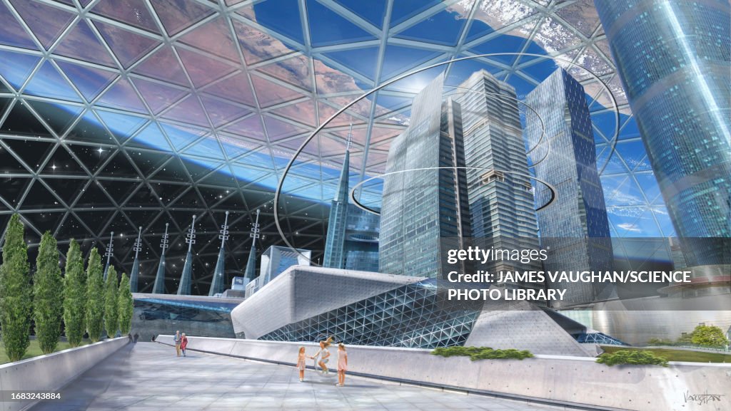 Space colony, illustration