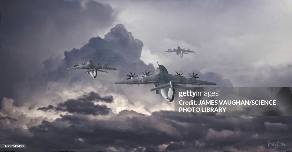 Military transport aircraft, illustration