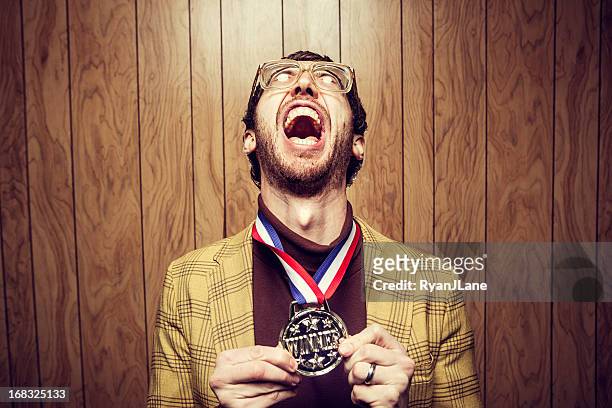 intellectual vintage professor - winning medal stock pictures, royalty-free photos & images