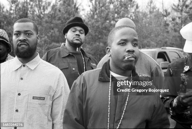 Hip-hop artists Khujo, Big Rube and Big Boi in November, 2002 in Atlanta, Georgia.