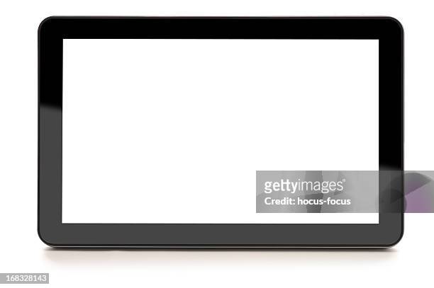 digital tablet isolated on white - horizontal stock pictures, royalty-free photos & images