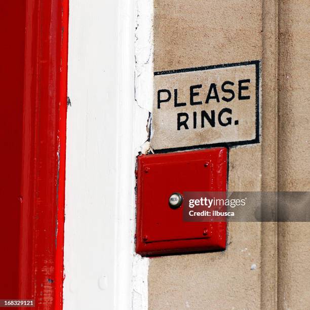 please ring bell - doorbell stock pictures, royalty-free photos & images