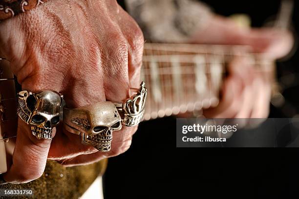 rocker/biker studio portraits - metal music stockfoto's en -beelden