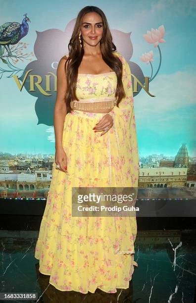 Esha Deol attends the book launch for "Chal Mann Vrindavan" on September 15, 2023 in Mumbai, India