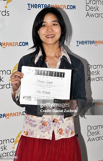 Mimi Lien attends the 2013 Drama Desk nominees reception at JW Marriott Essex House on May 8, 2013 in New York City.