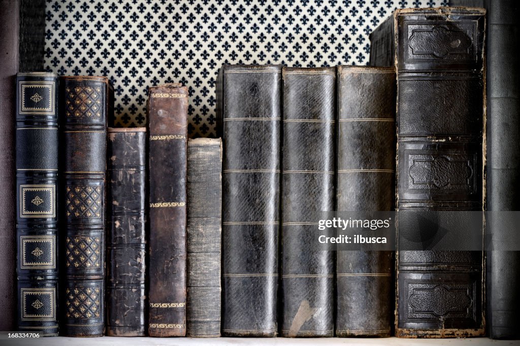 Antique book on a shelf